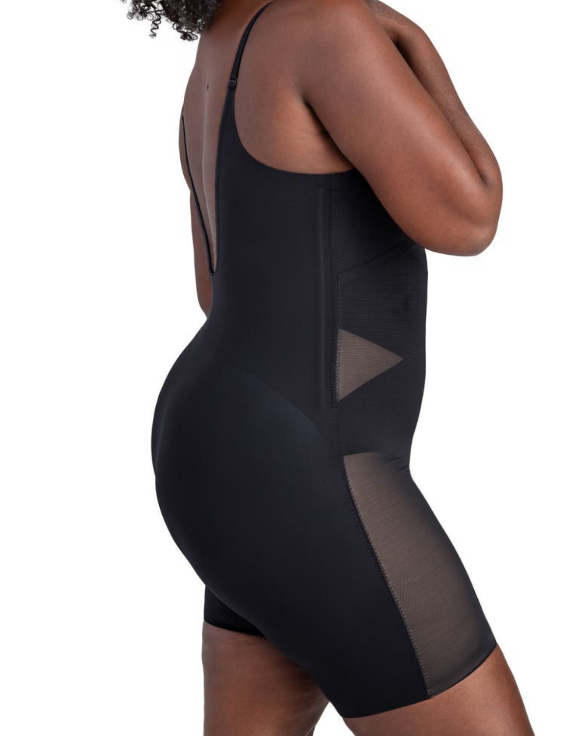 Low Back Mid Thigh Bodysuit-Curvy-Faja