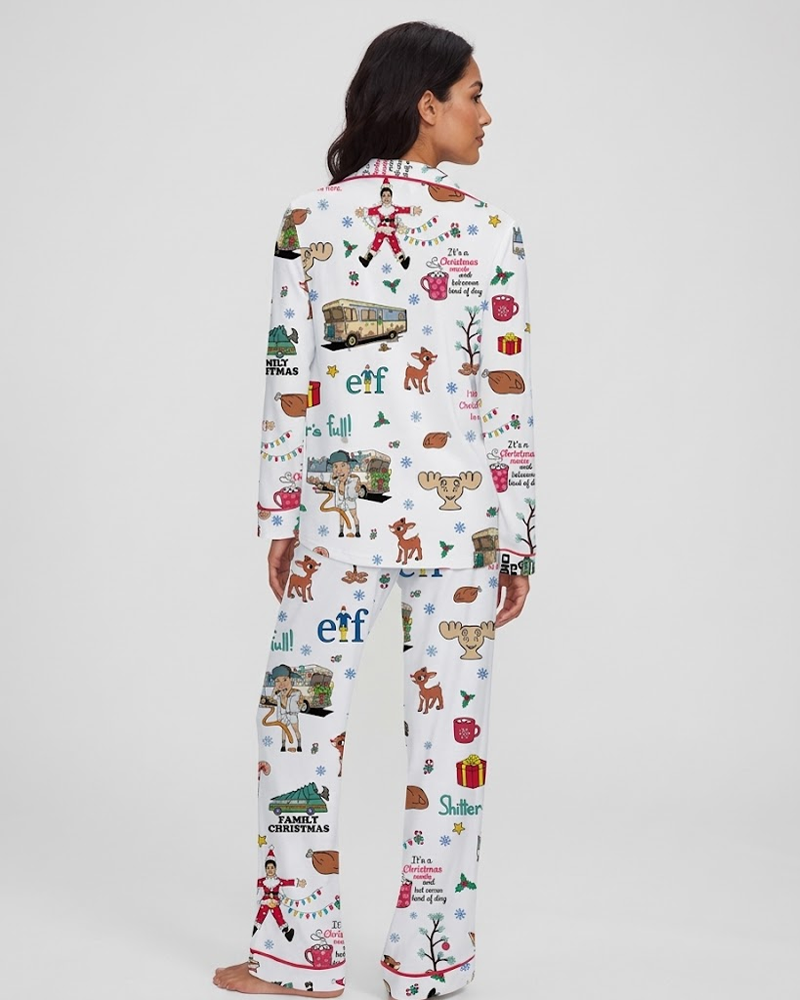 Women Comfortable Christmas Pajama Set Loungewear