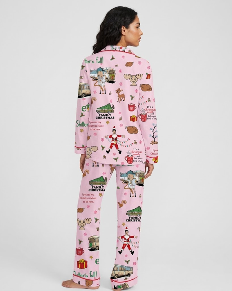 Women Comfortable Christmas Pajama Set Loungewear