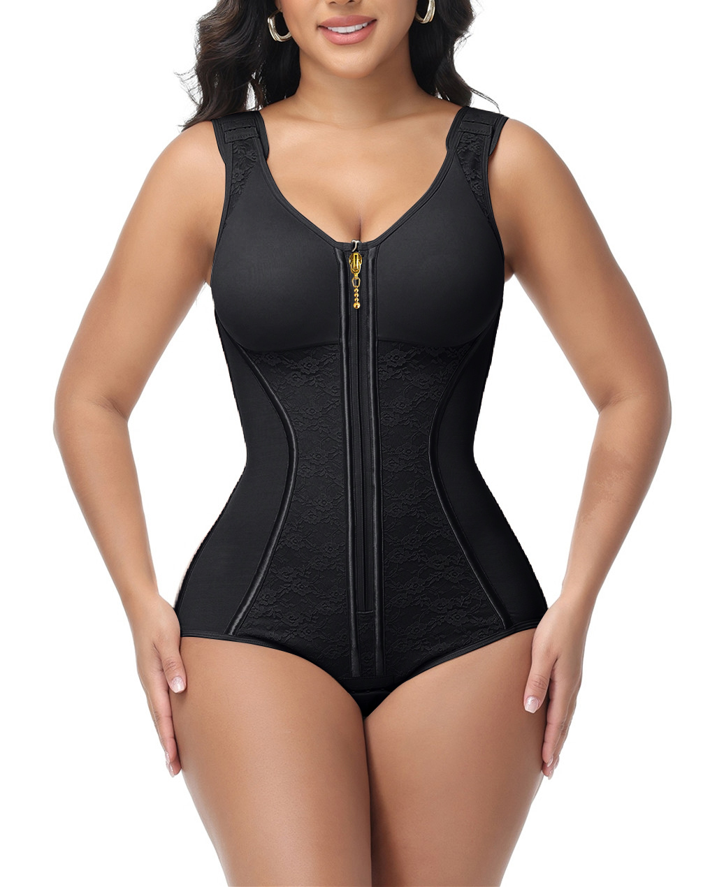 Zipper Butt Lifting Bodysuits for Women-Curvy-Faja