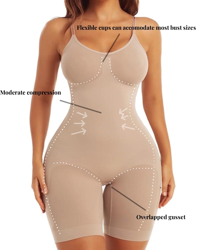 CurvyFaja Full Body Shapewear for Women Tummy Control Seamless Bodysuit-Curvy-Faja
