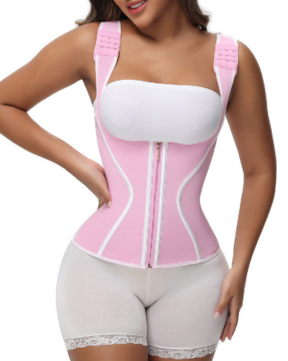 Women's Double Compression Bone Waist Trainer Tummy Control Postpartum Corset Vest