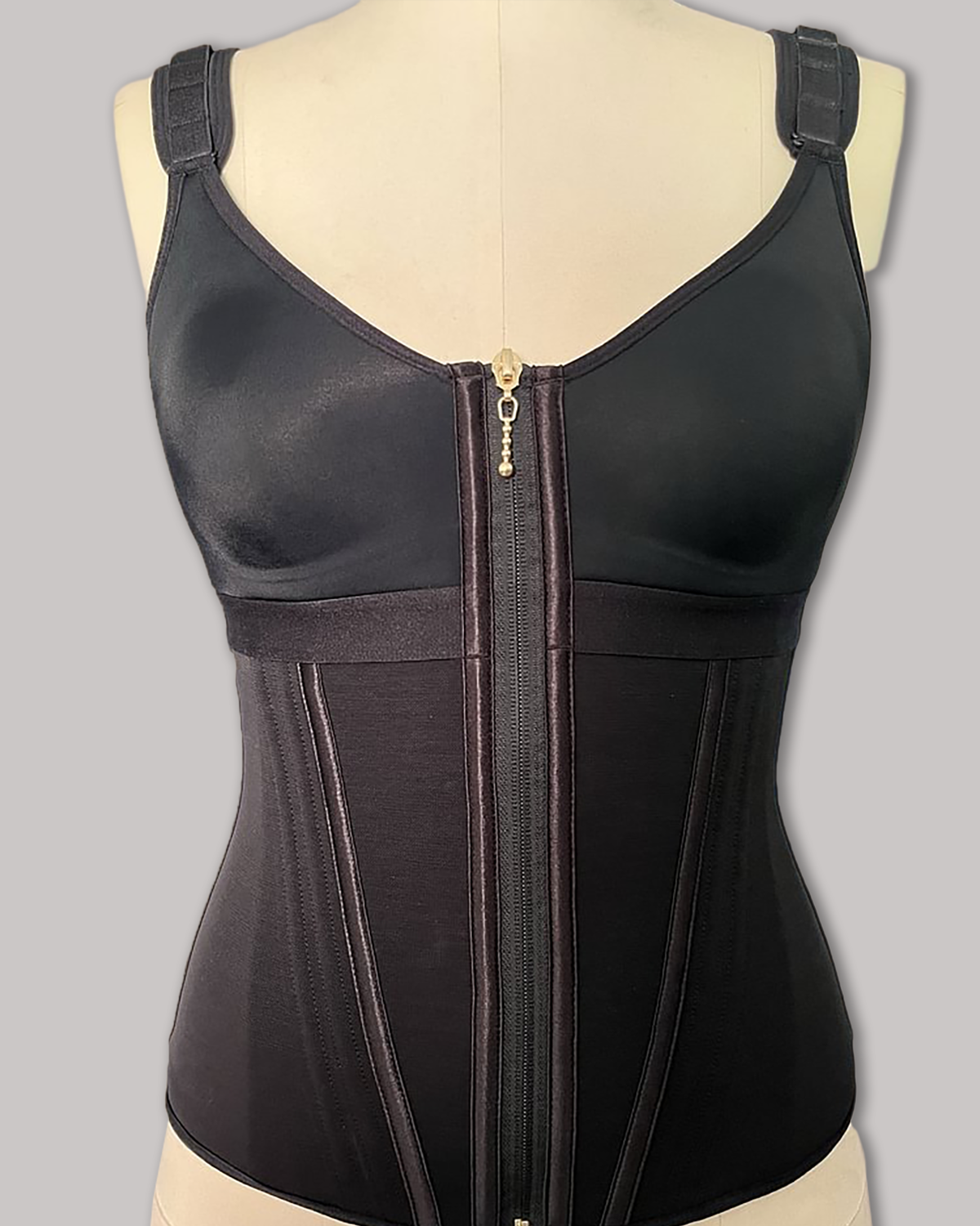 Extreme Latex Corset Waist Vest With Bra