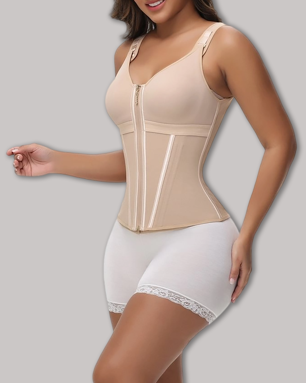 Extreme Latex Corset Waist Vest With Bra