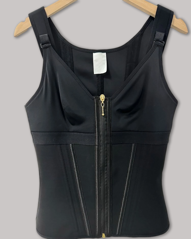 Extreme Latex Corset Waist Vest With Bra