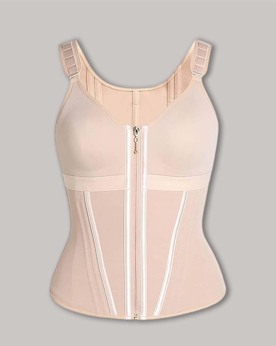 Extreme Latex Corset Waist Vest With Bra