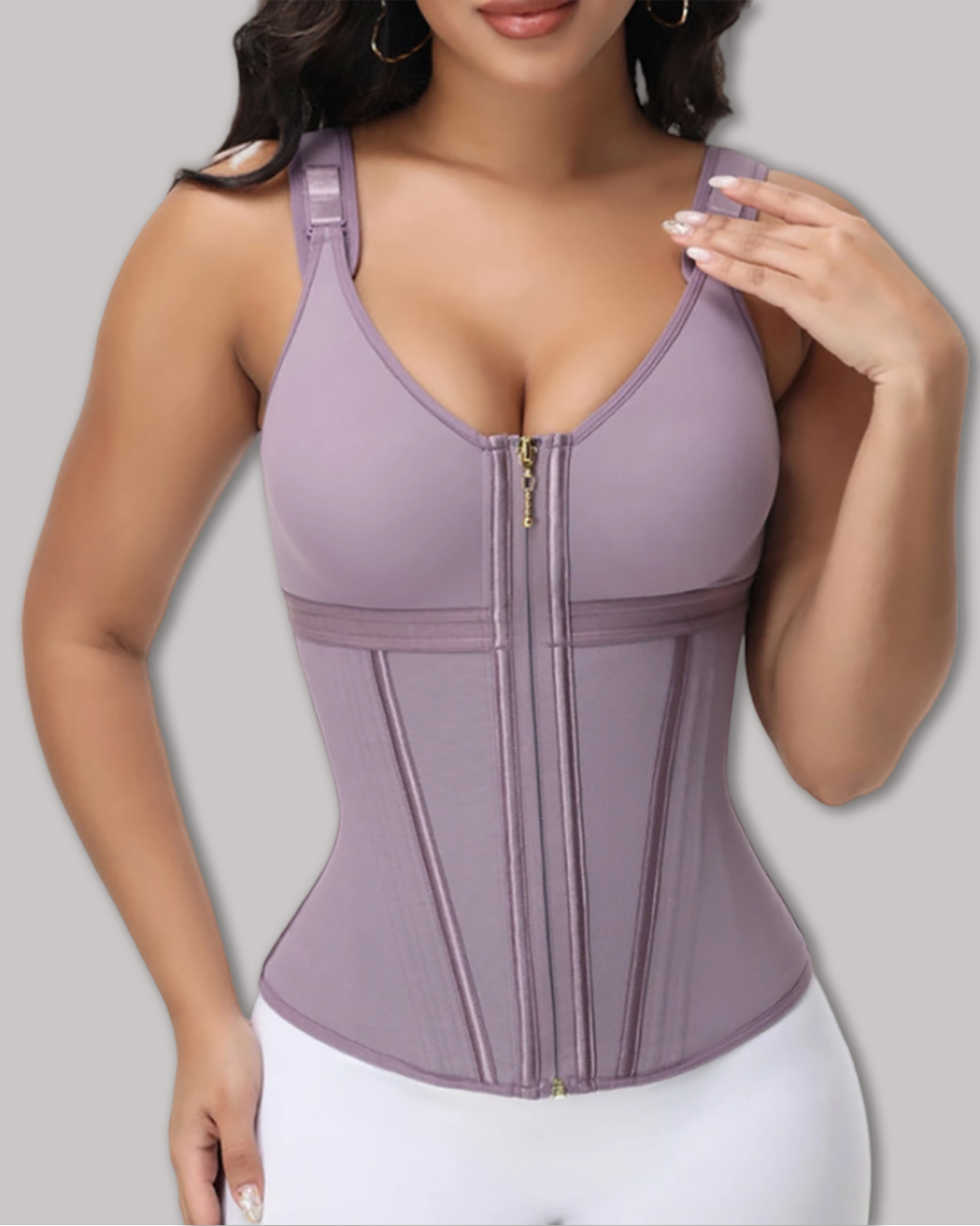 Extreme Latex Corset Waist Vest With Bra