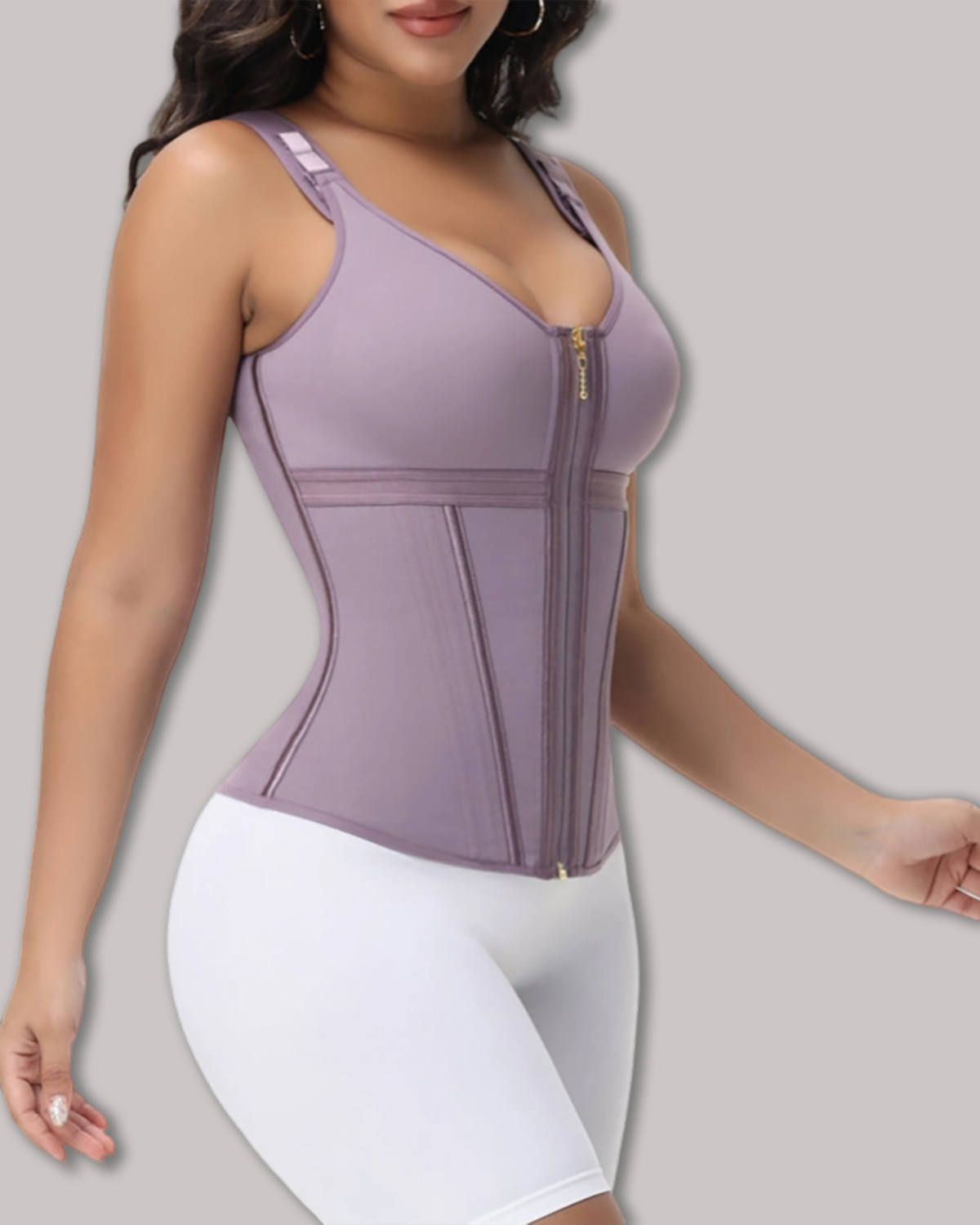 Extreme Latex Corset Waist Vest With Bra