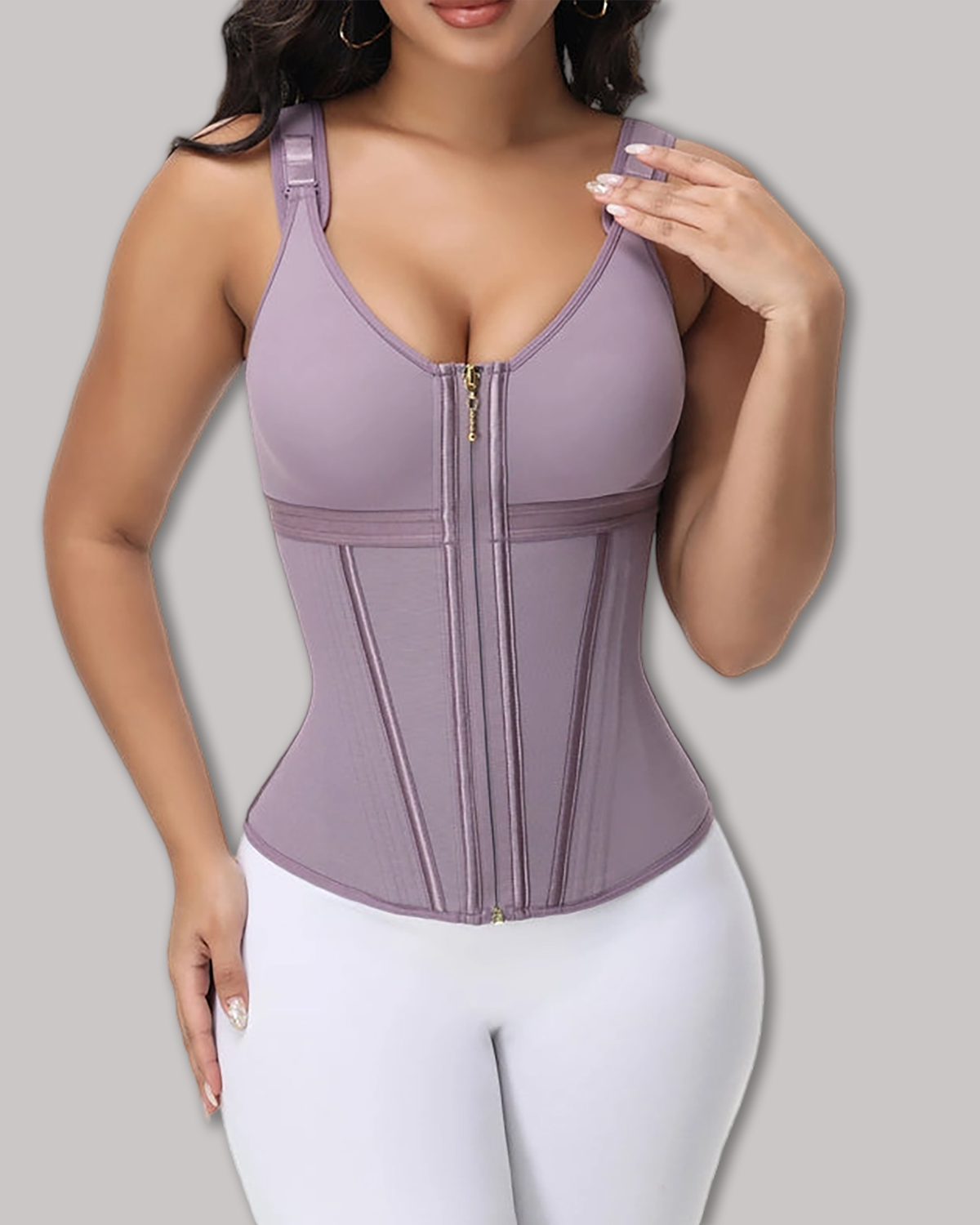 Extreme Latex Corset Waist Vest With Bra