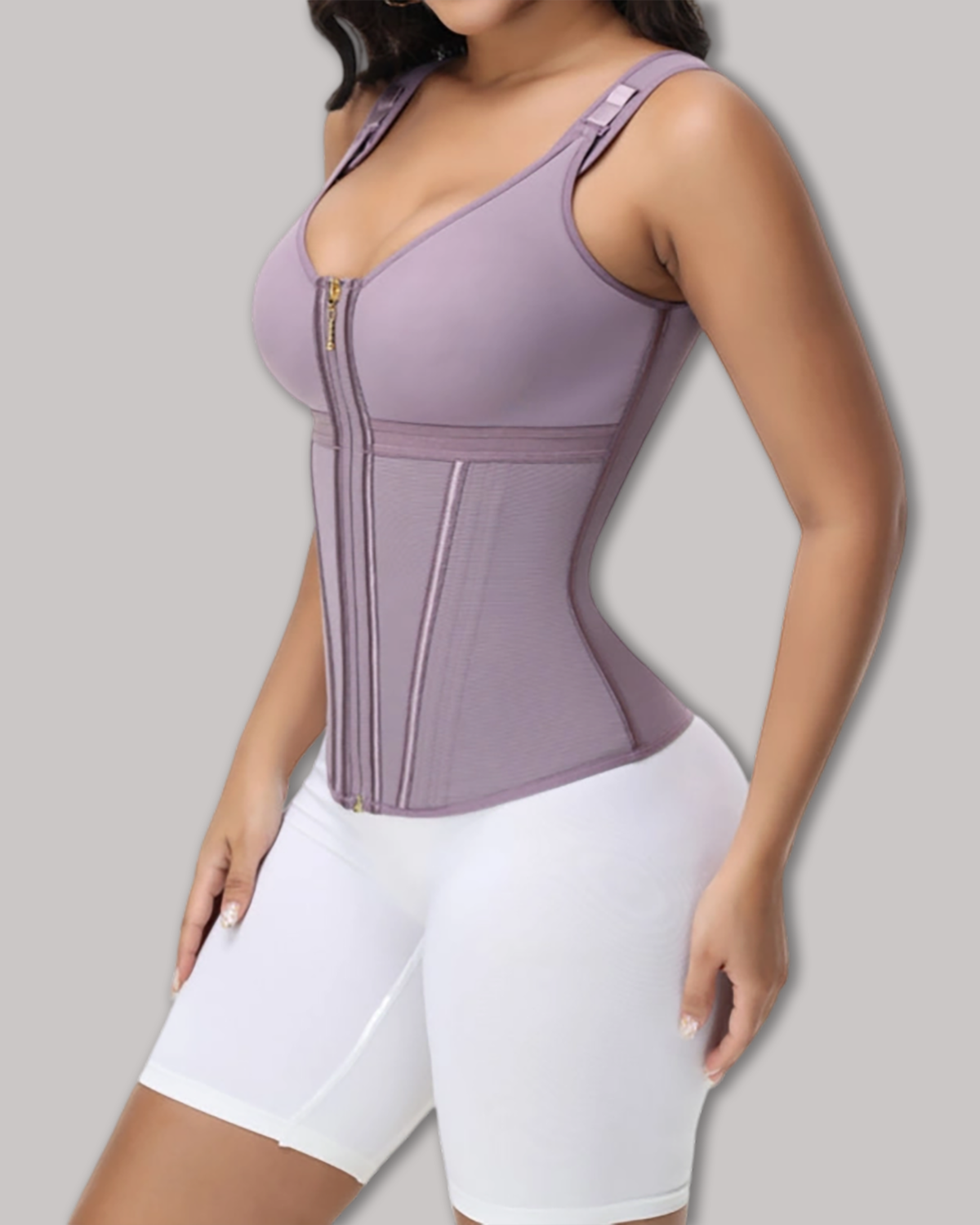 Extreme Latex Corset Waist Vest With Bra