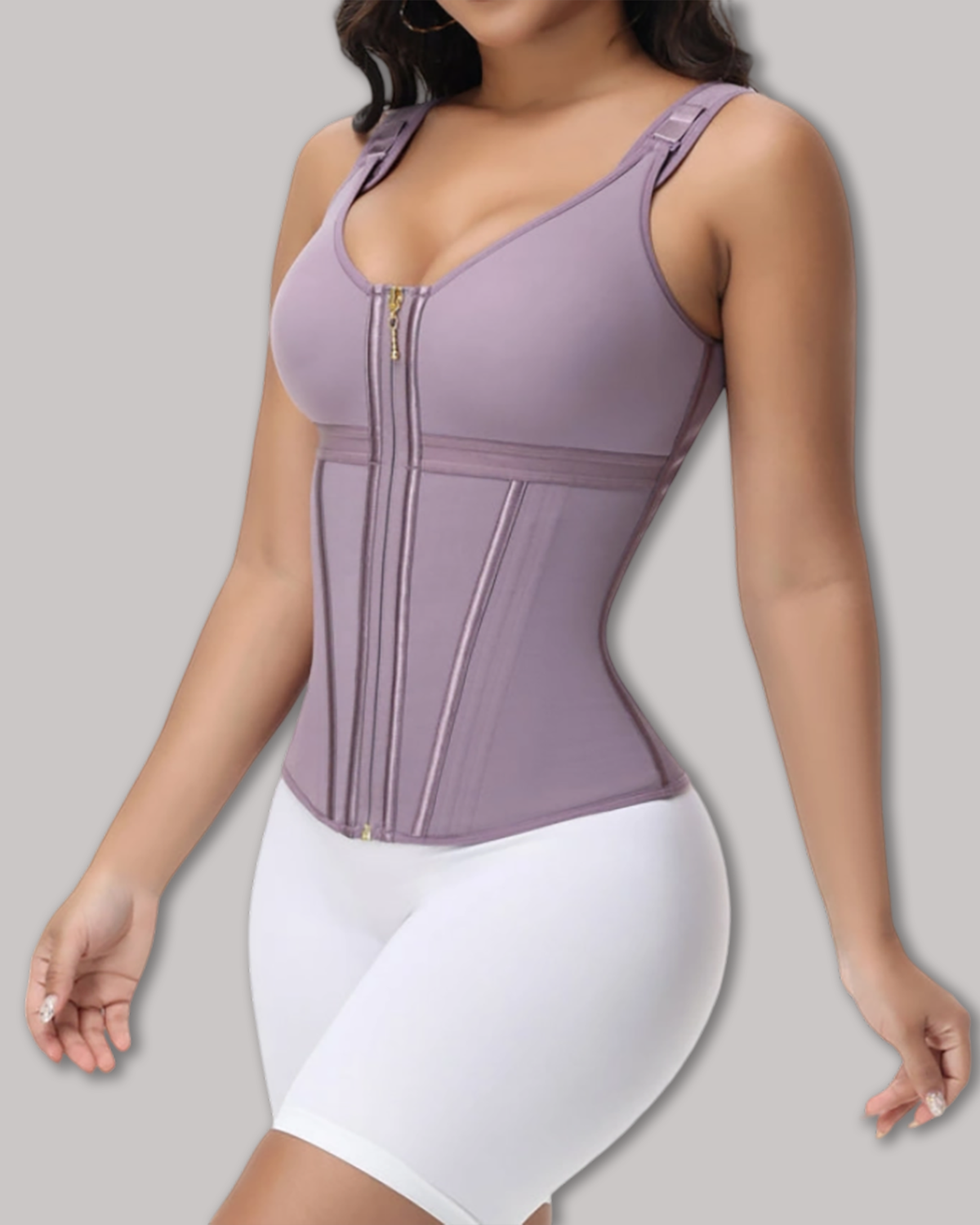 Extreme Latex Corset Waist Vest With Bra