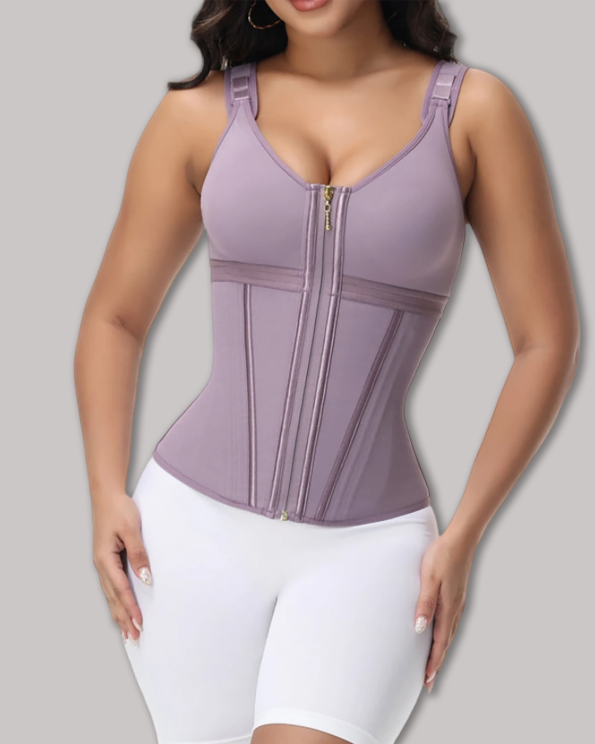 Extreme Latex Corset Waist Vest With Bra