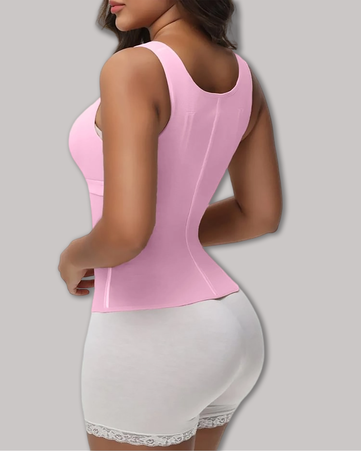 Extreme Latex Corset Waist Vest With Bra