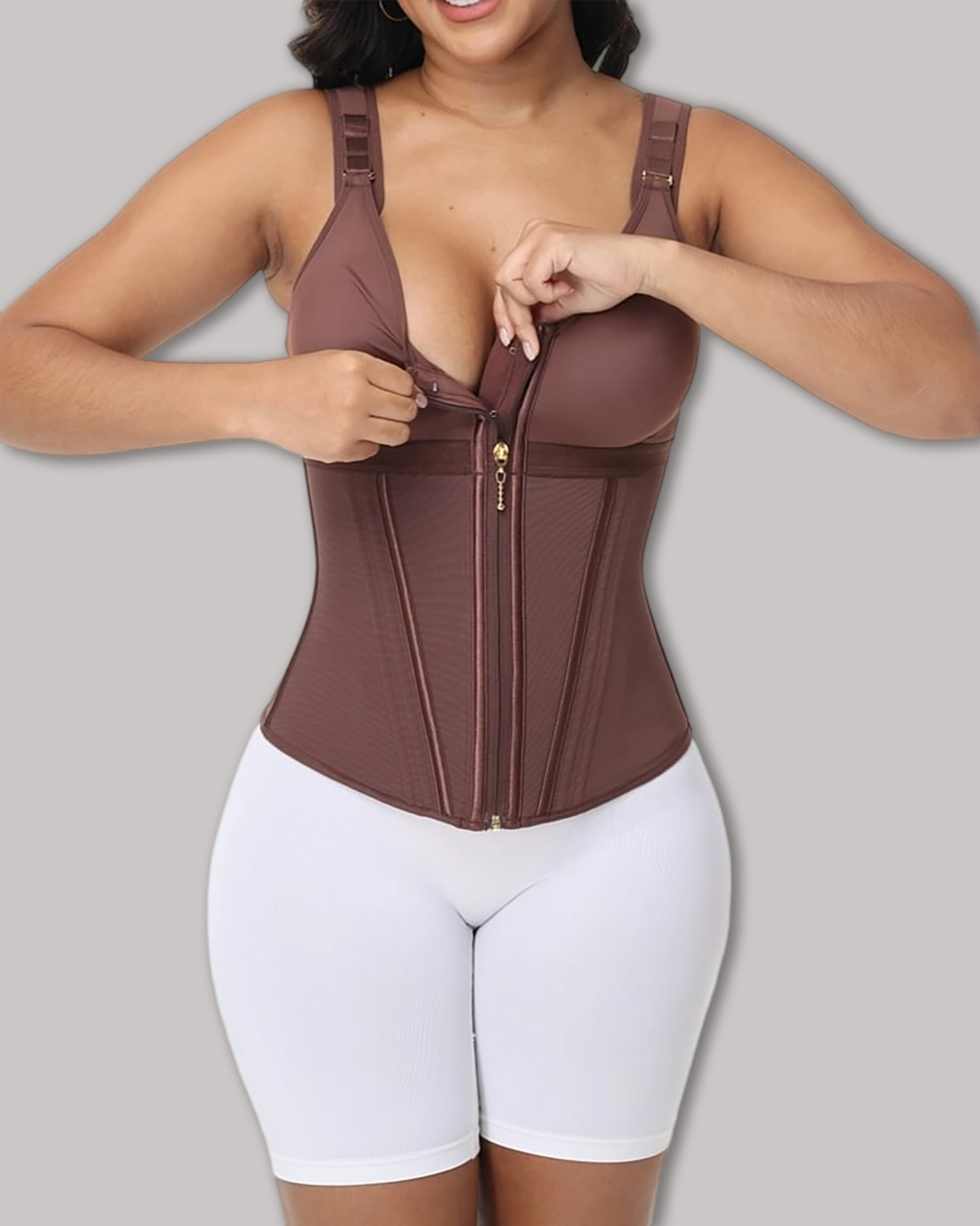Extreme Latex Corset Waist Vest With Bra