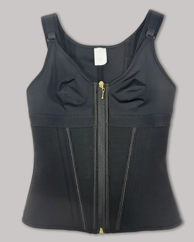 Extreme Latex Corset Waist Vest With Bra