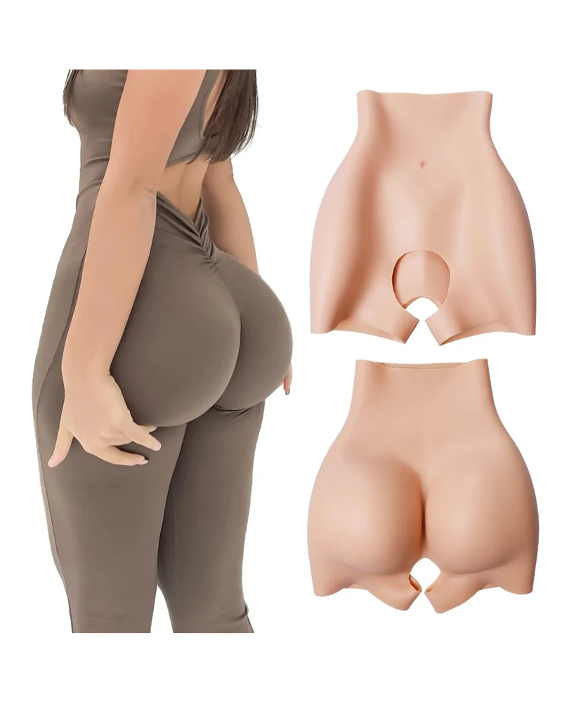Open crotch food-grade silicone short hip pad with three-year service life
