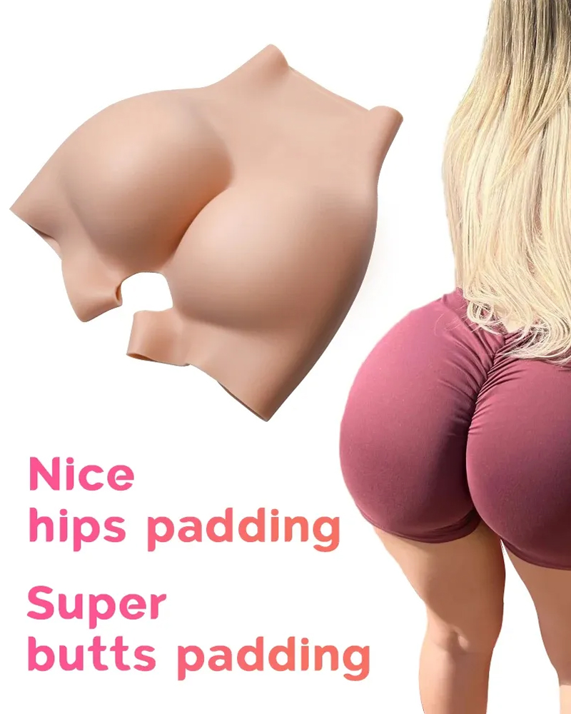 Open crotch food-grade silicone short hip pad with three-year service life