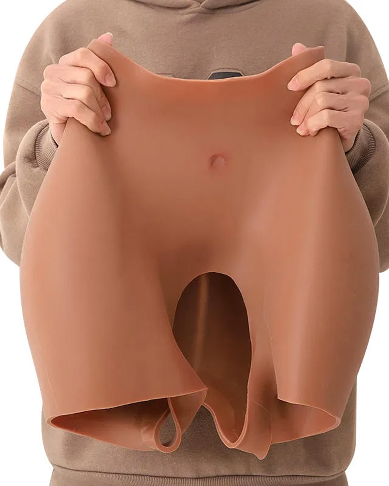 Open crotch food-grade silicone short hip pad with three-year service life