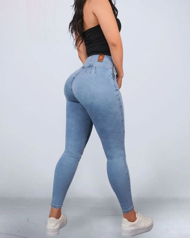 High Rise Skinny Peach Hip High Waist Jeans (Pre-Sale)