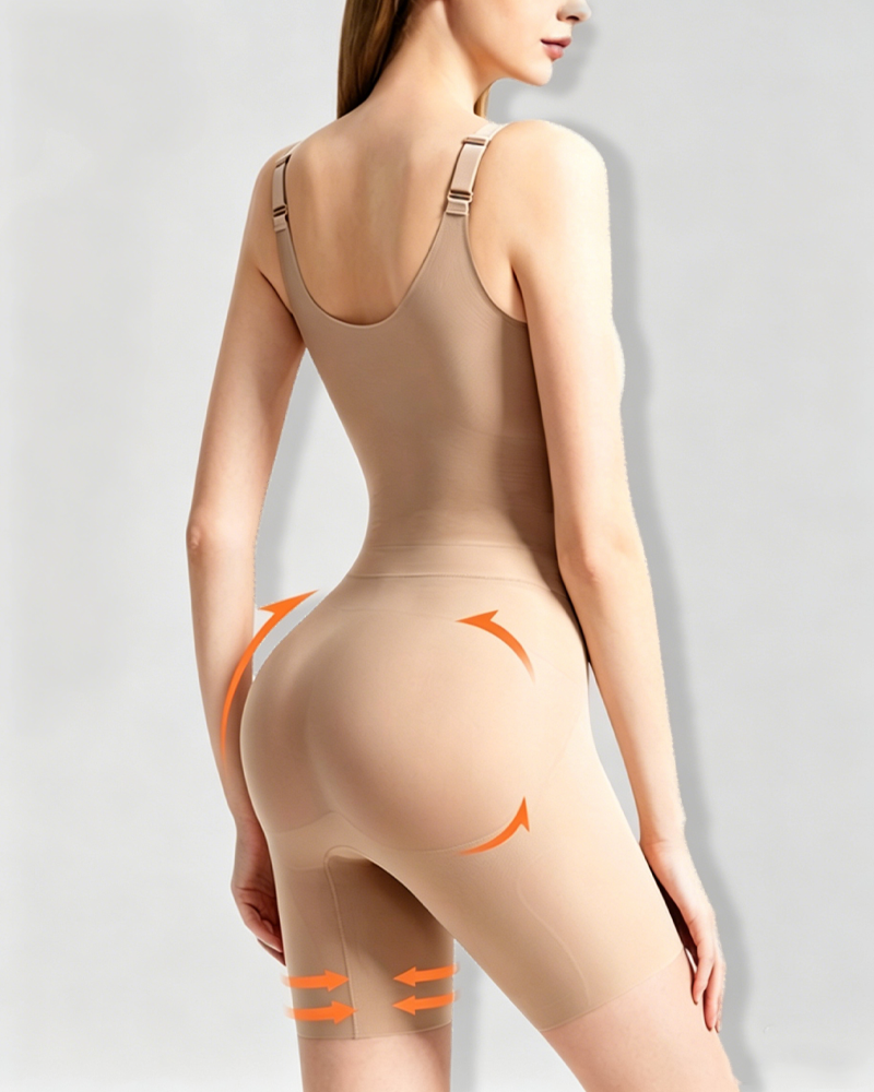 High Compression Tummy Butt Lifting Back-Open One-Piece Shaping Bodysuit（Pre-Sale）