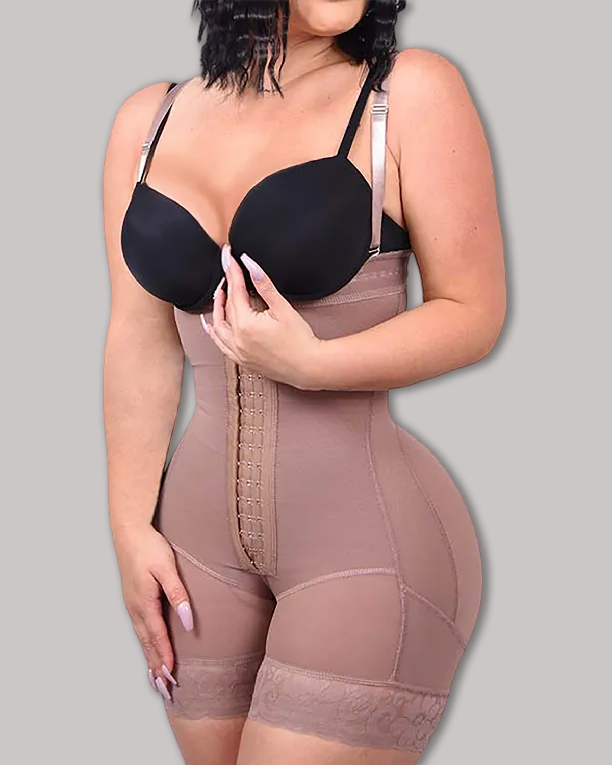 Shapewear for Women Tummy Control Body Shaper Butt Lifter Thigh Slimmer Faja Plus Size with Zipper Crotch-Curvy-Faja