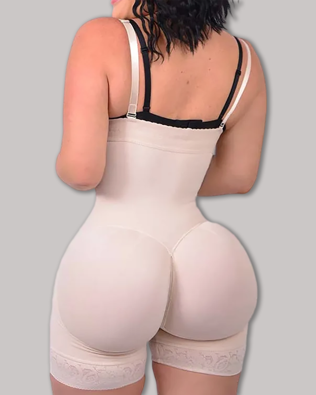 Shapewear for Women Tummy Control Body Shaper Butt Lifter Thigh Slimmer Faja Plus Size with Zipper Crotch-Curvy-Faja