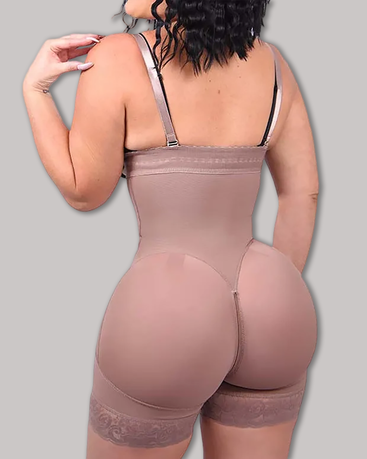 Shapewear for Women Tummy Control Body Shaper Butt Lifter Thigh Slimmer Faja Plus Size with Zipper Crotch-Curvy-Faja