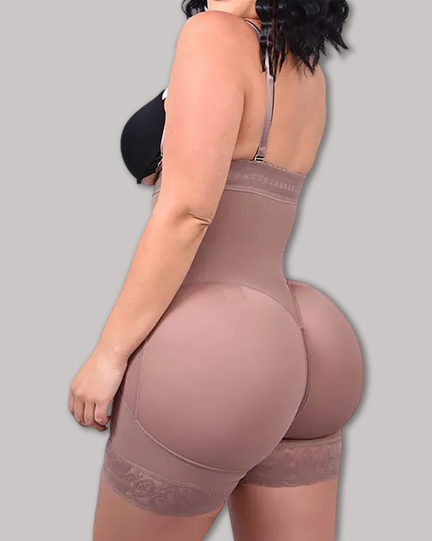 Shapewear for Women Tummy Control Body Shaper Butt Lifter Thigh Slimmer Faja Plus Size with Zipper Crotch-Curvy-Faja