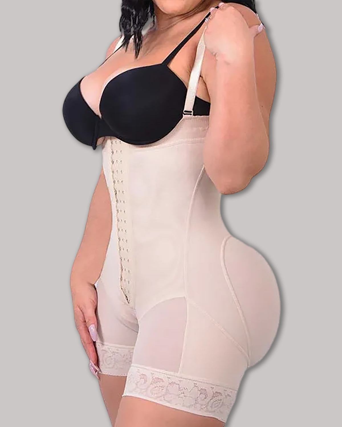 Shapewear for Women Tummy Control Body Shaper Butt Lifter Thigh Slimmer Faja Plus Size with Zipper Crotch-Curvy-Faja