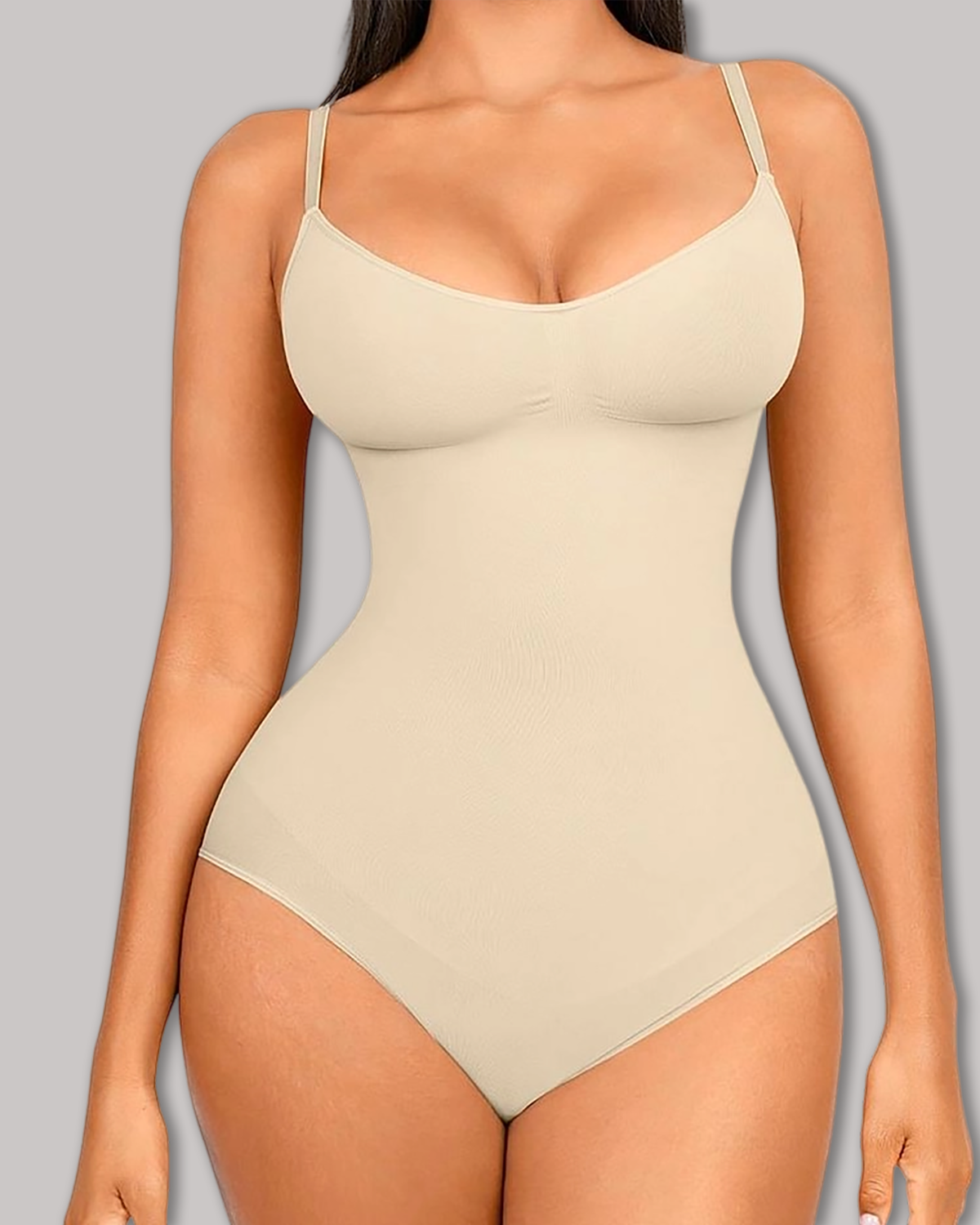 Seamless Shapewear Bodysuit | No-Roll Tummy Control | Curvy-Faja-Curvy-Faja