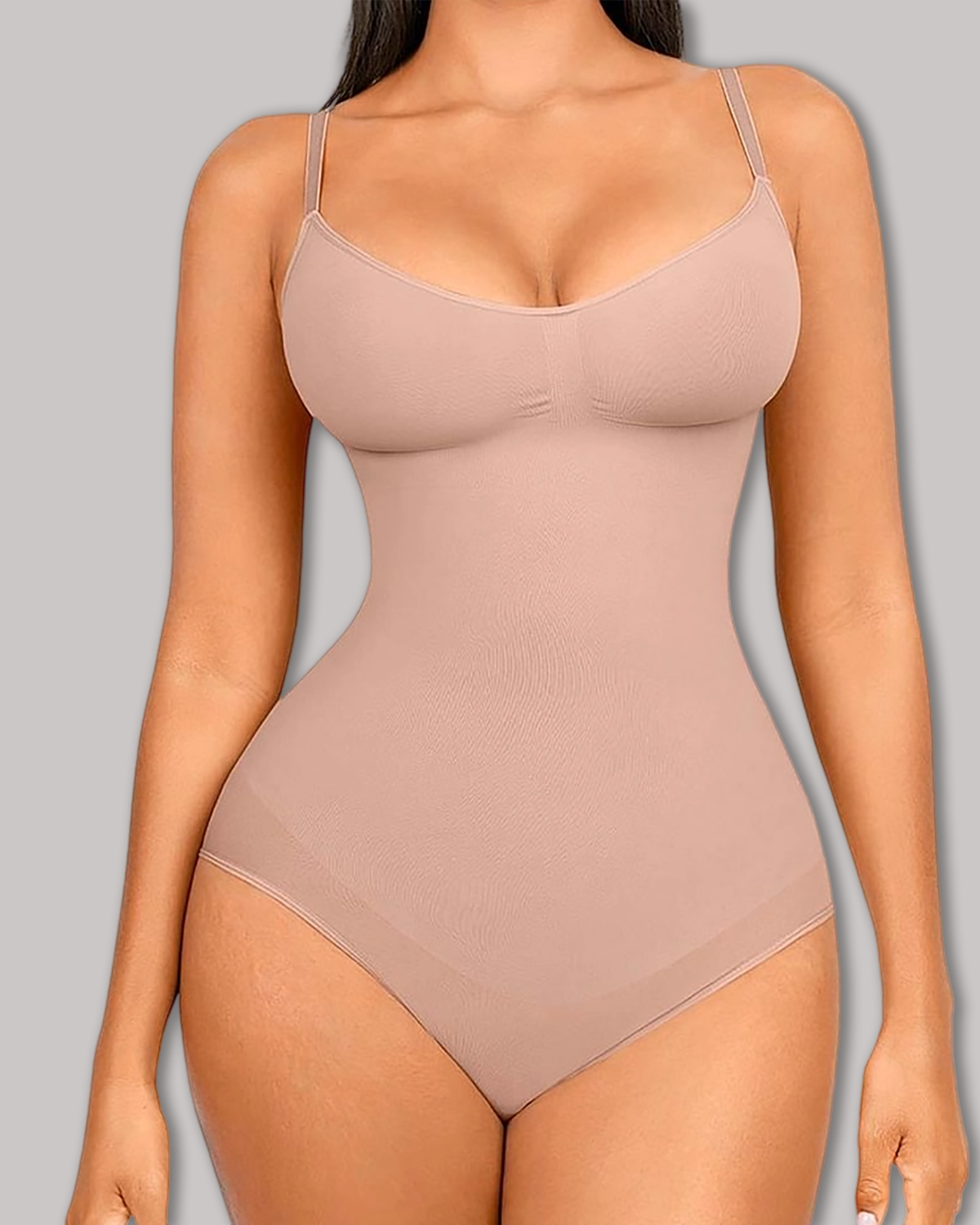 Seamless Shapewear Bodysuit | No-Roll Tummy Control | Curvy-Faja-Curvy-Faja