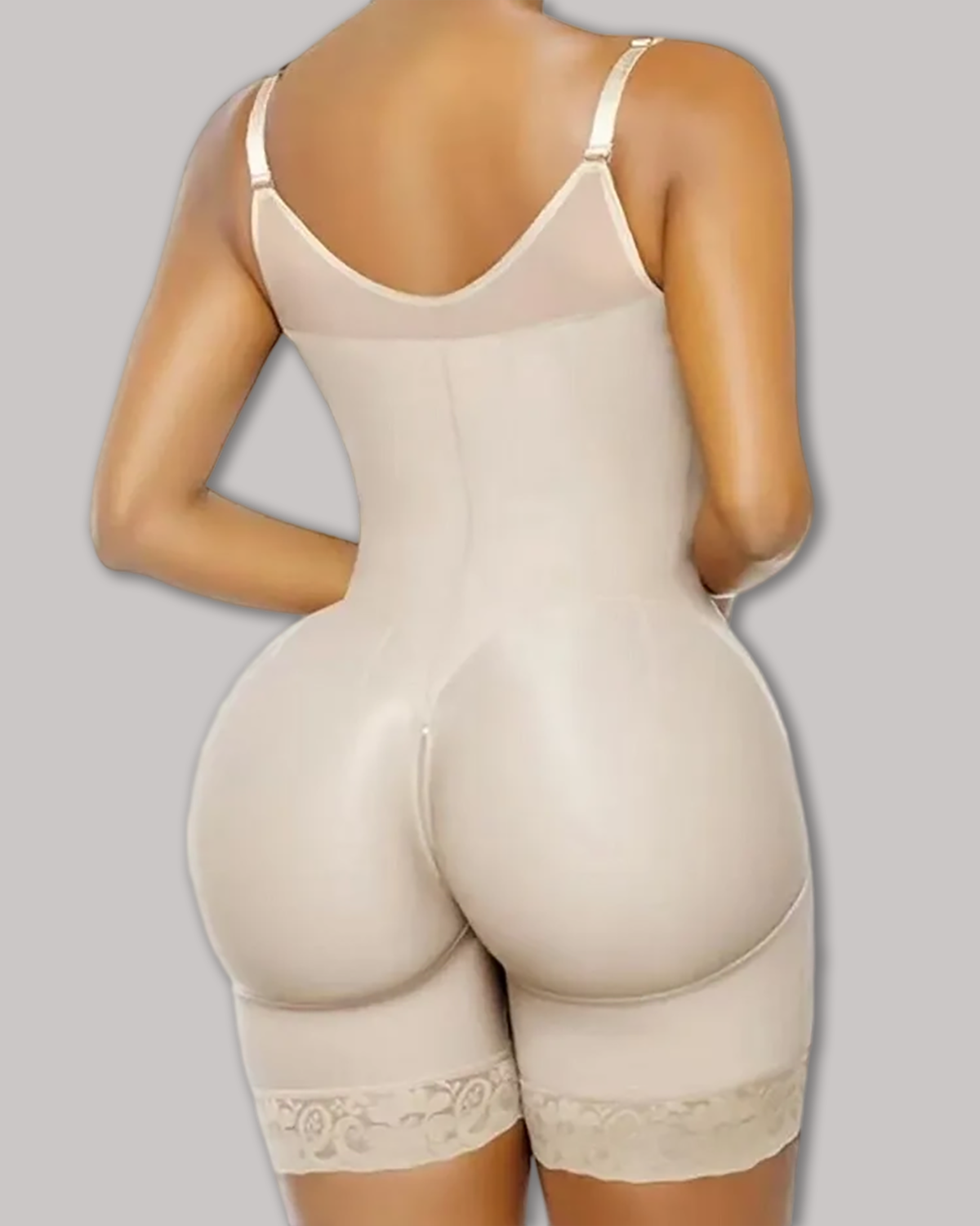 Breathable Leg Fabric Patchwork Bust Shaping Bodysuit