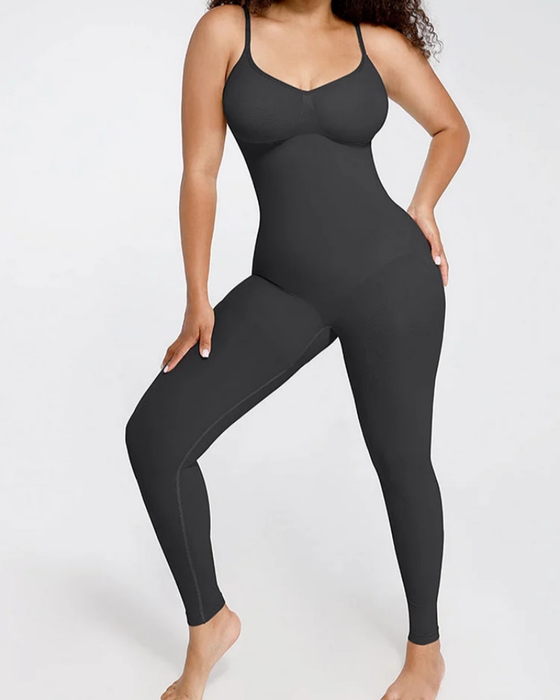 Seamless Breast Support Waist and Abdomen Shaping Mid Thigh Body Shaper-Curvy-Faja