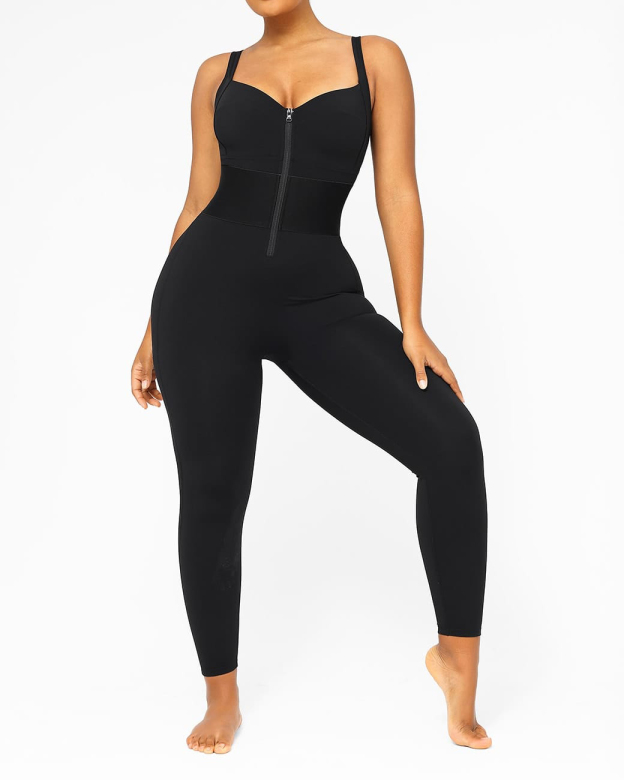 Waistband Shaping Jumpsuit-Curvy-Faja