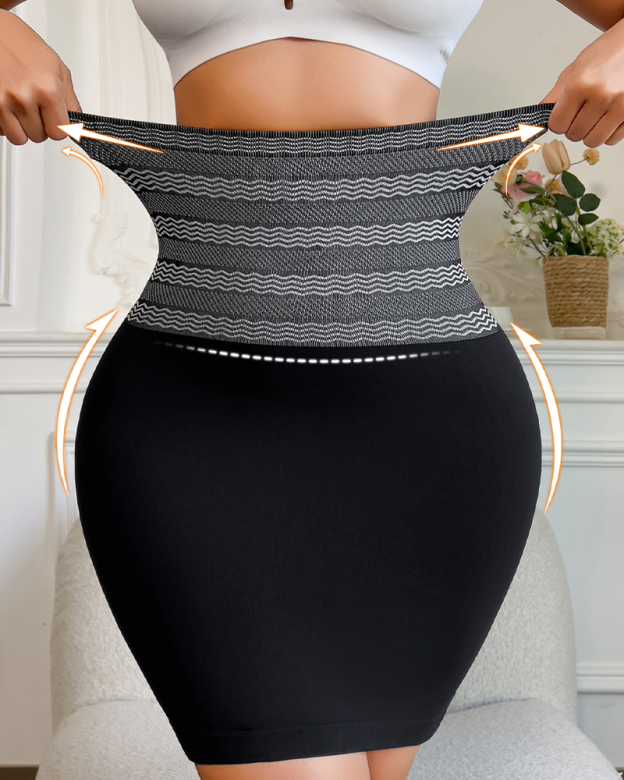 Seamless High-Elastic Bodycon Skirt With Hip Lift Tummy Control And Waist Shaping