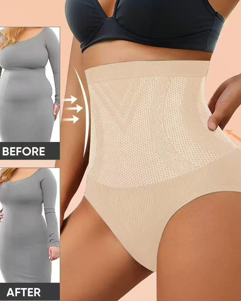 Seamless Elastic High-Waisted Shaping Underwear For Tummy Control And Butt Lifting