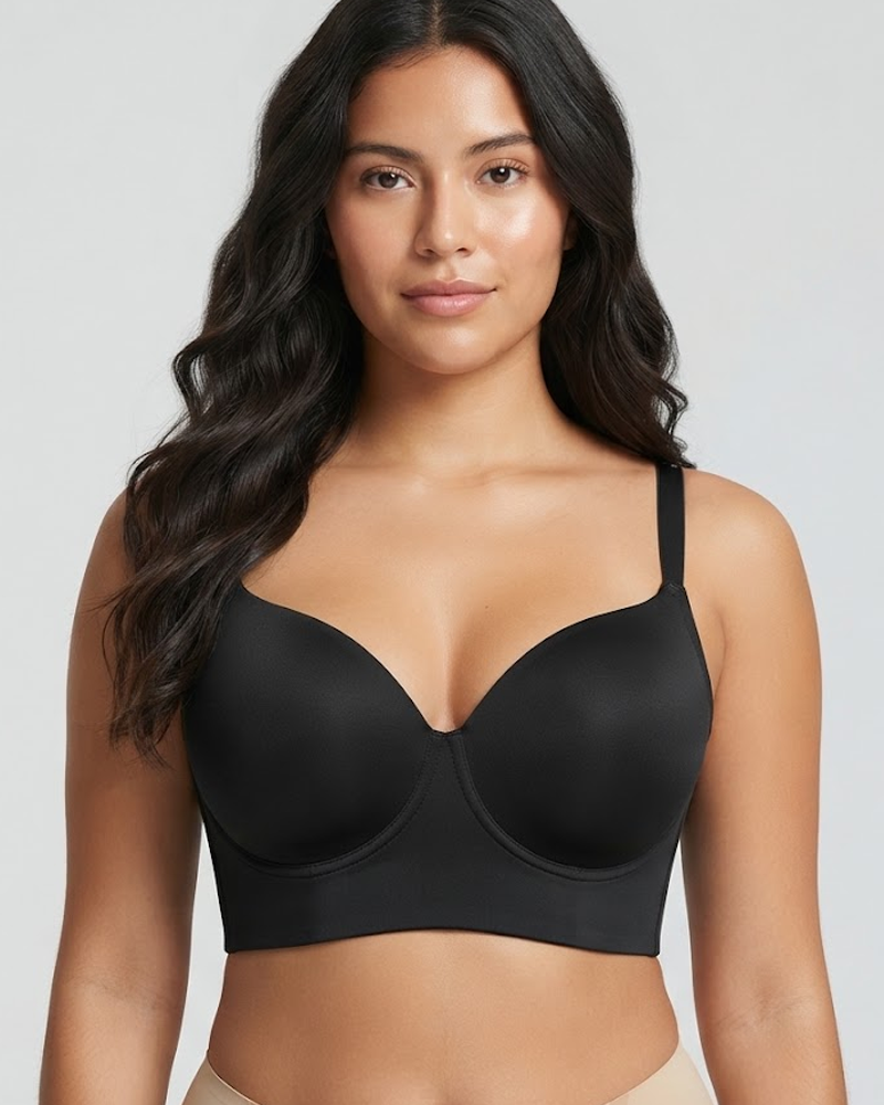 Plus Size Underwire Bra Side Bust Support Back Smoothing Multi Hook & Eye Shapewear Bra（Pre-Sale）