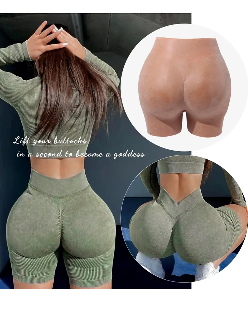 Open crotch food-grade silicone short hip pad with three-year service life