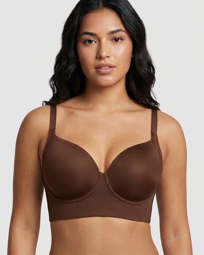 Plus Size Underwire Bra Side Bust Support Back Smoothing Multi Hook & Eye Shapewear Bra（Pre-Sale）