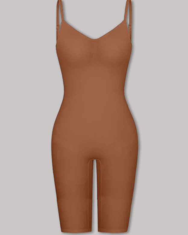 Seamless Backless Mid-Length Full Body Shaper