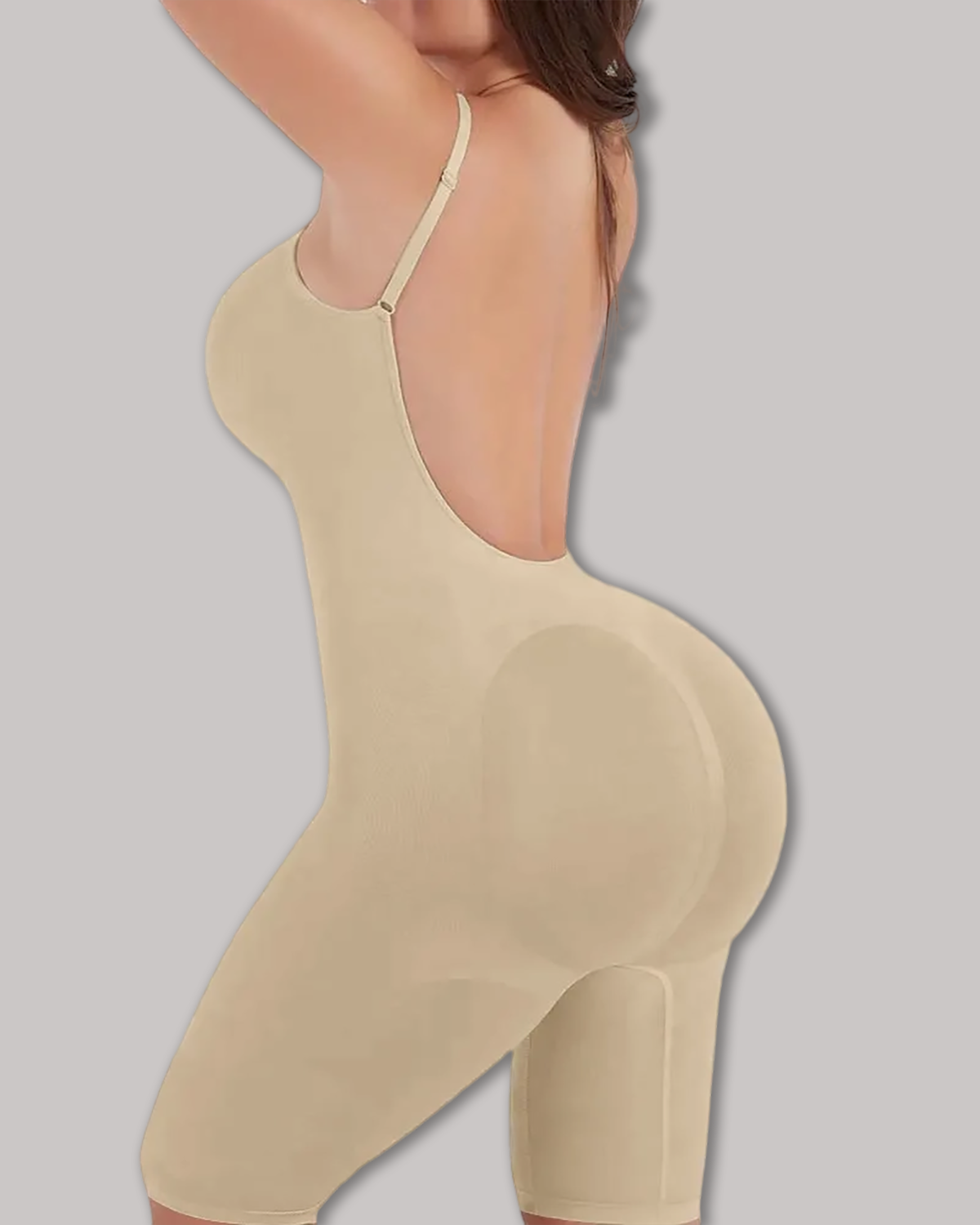 Seamless Backless Mid-Length Full Body Shaper