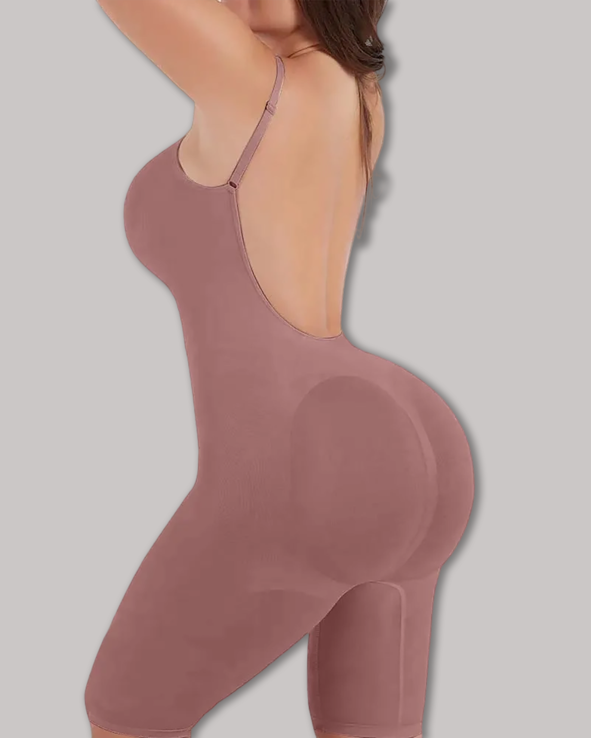 Seamless Backless Mid-Length Full Body Shaper