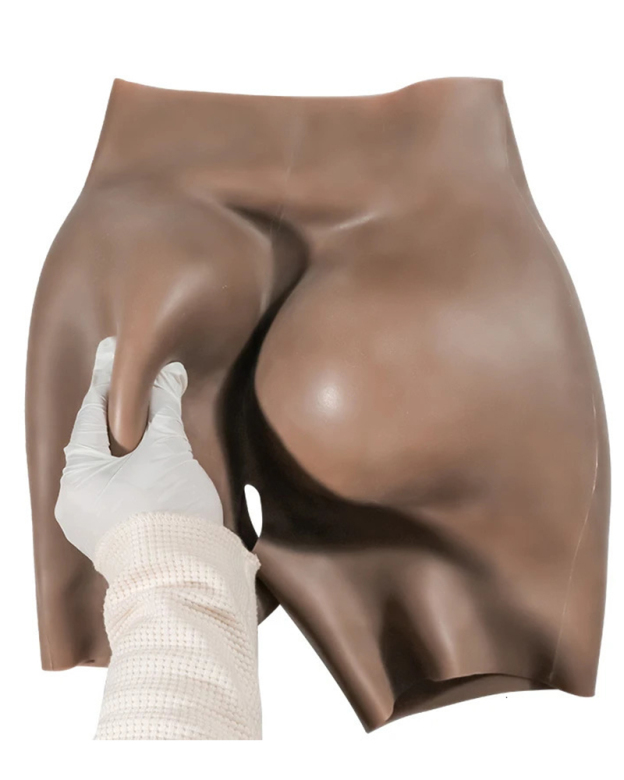 Open crotch food-grade silicone short hip pad with three-year service life