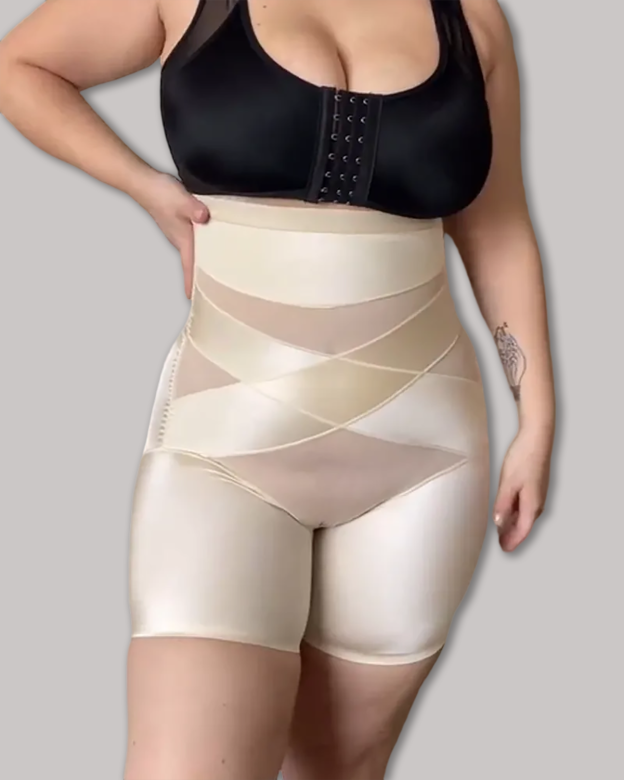 Crossover Bandage High Waist Hip-Lifting Shorts