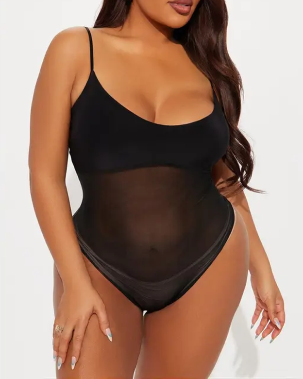 Sheer Mesh Bodysuit - Black（Pre-Sale）