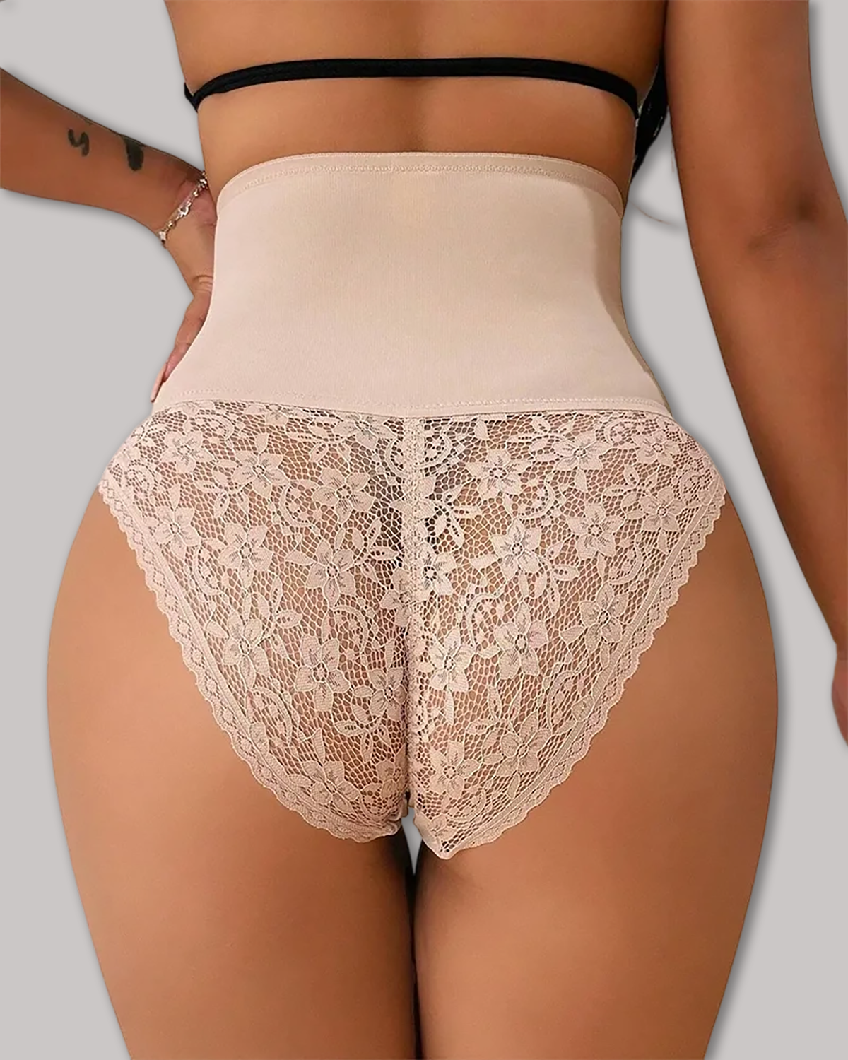 Front Closure Bodysuit Shapewear With Lace Trimmed Tummy Control Panty