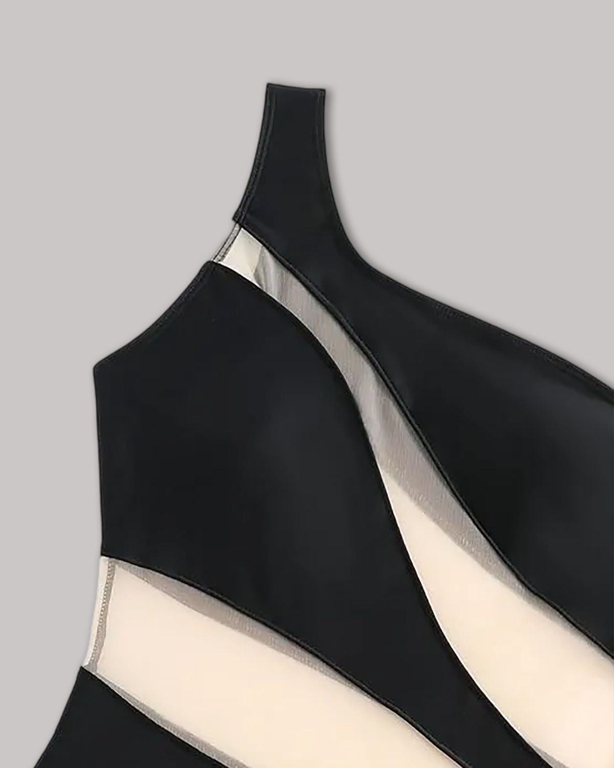 Off-Shoulder Transparent Sexy One-Piece Swimsuit