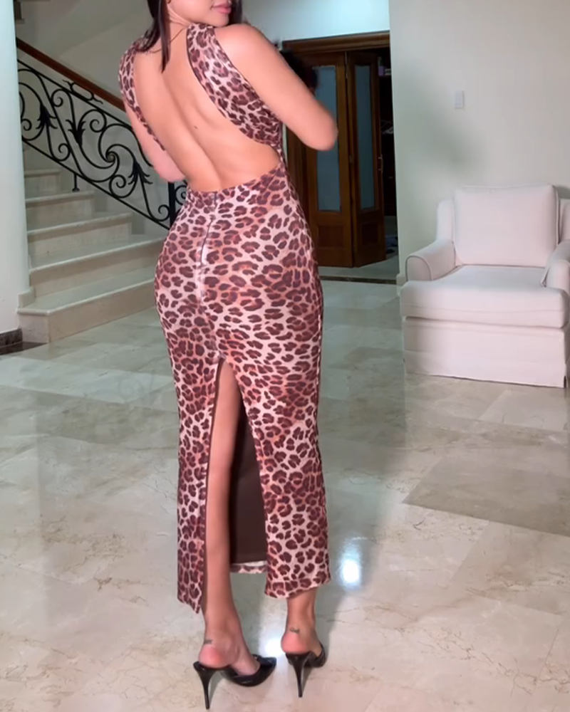 Sexy Back-Revealing Slit Suspender Dress (Pre-Sale)