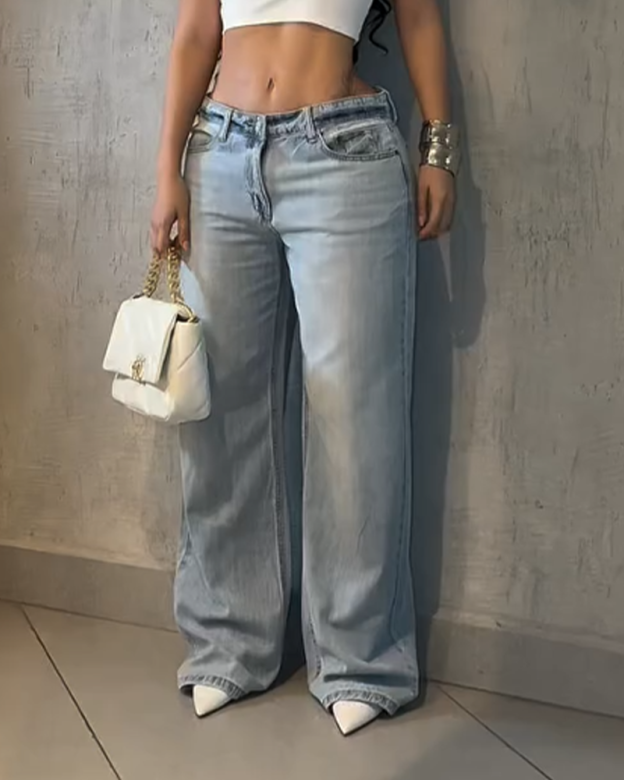 High-Waisted Straight-Leg Jeans (Pre-Sale)