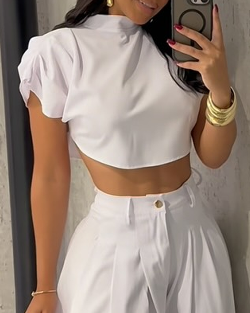 Casual Sleeveless Turtleneck Top (Pre-Sale)